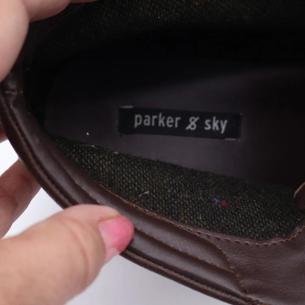 Parker & Sky Chukka Boots Mens 12 Canvas Brown Lace Up Ankle Excellent